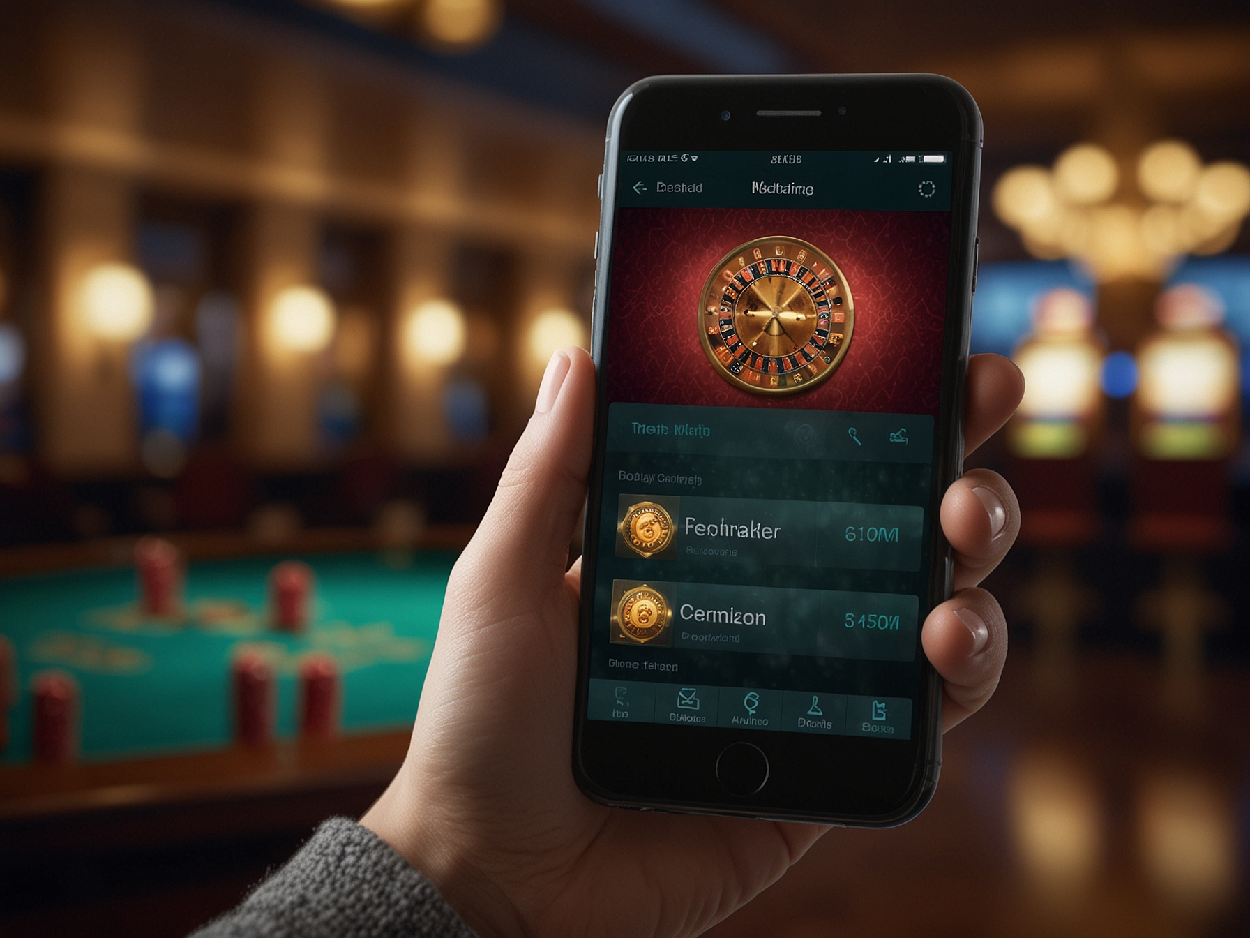 Secure login screen on phone